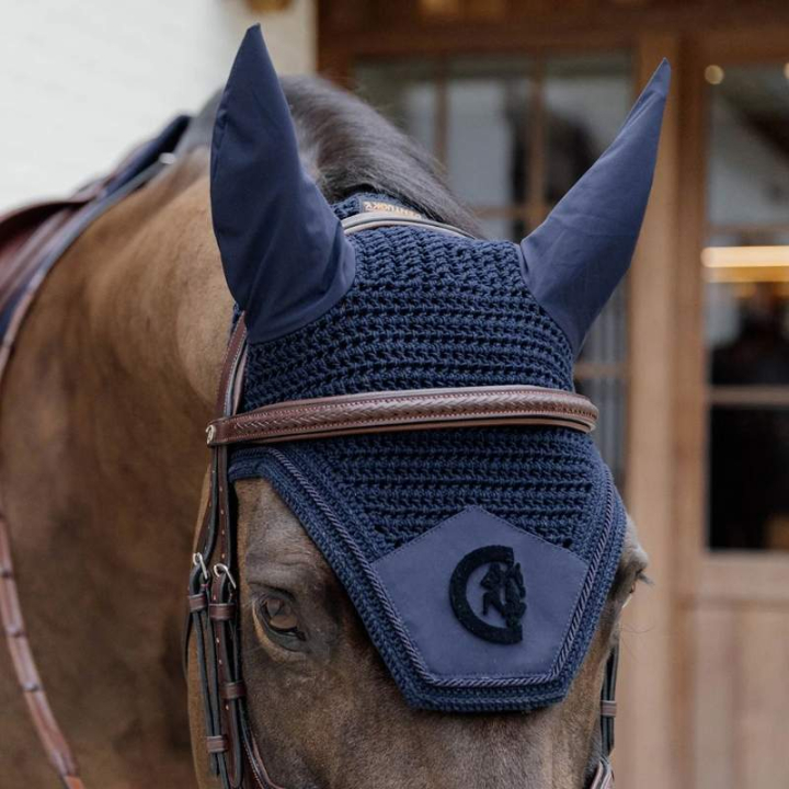 Nauszniki Wellington 3D Logo Granatowe w grupie Sprzęt dla konia / Nauszniki przy Equinest (4265701NA)
