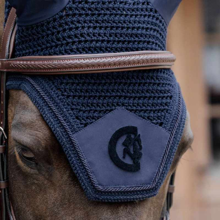 Nauszniki Wellington 3D Logo Soundless Granatowe w grupie Sprzęt dla konia / Nauszniki przy Equinest (4265801NA)