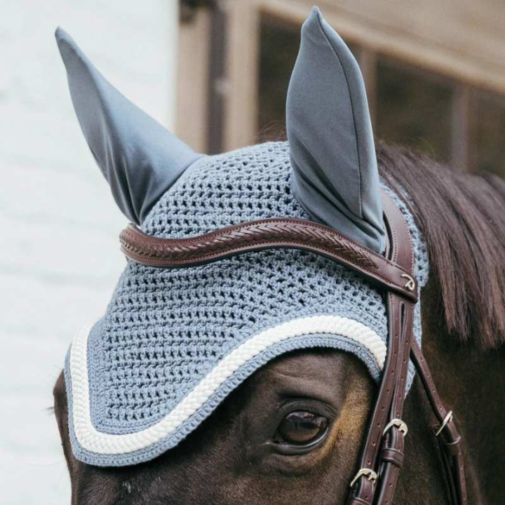 Nauszniki Wellington Plaited Cord Błękitne w grupie Sprzęt dla konia / Nauszniki przy Equinest (4265961FLBL_r)