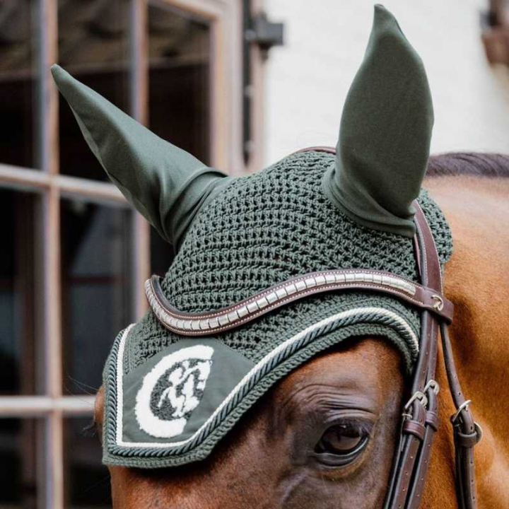 Nauszniki Wellington 3D Logo Rope Zielone w grupie Sprzęt dla konia / Nauszniki przy Equinest (4266974FGN_r)