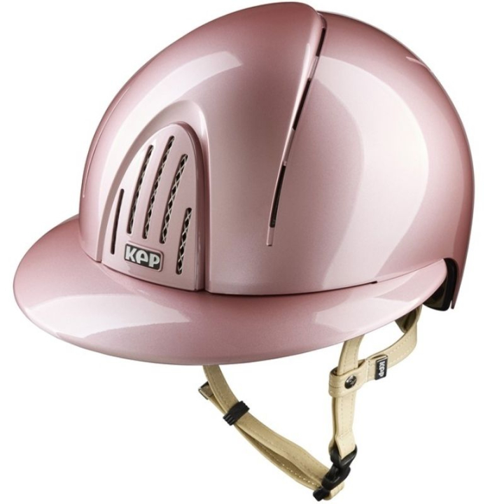 Kask Smart Nova Metal Polish Polo Cream Strap Różowy w grupie Sprzęt dla jeźdźca / Kaski / Daszki przeciwsłoneczne przy Equinest (51090039140002PI_r)