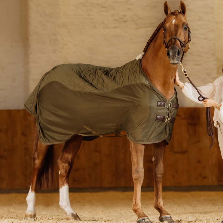 Derka transportowa Combo Cooler Fleece Zielona w grupie Derki dla koni / Derki osuszające przy Equinest (52128PGN_r)