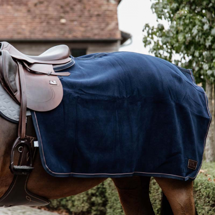 Derka lędźwiowe Heavy Fleece Granatowa w grupie Derki dla koni / Derki treningowe przy Equinest (52208Ma_r)