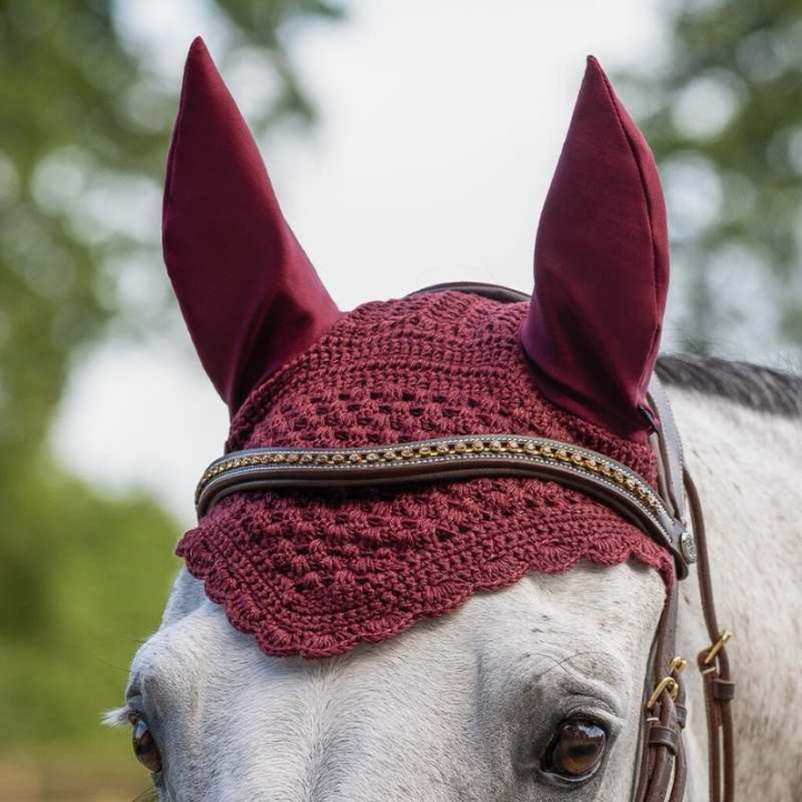 Nauszniki Florence Bordowe w grupie Sprzęt dla konia / Nauszniki przy Equinest (5316RE)