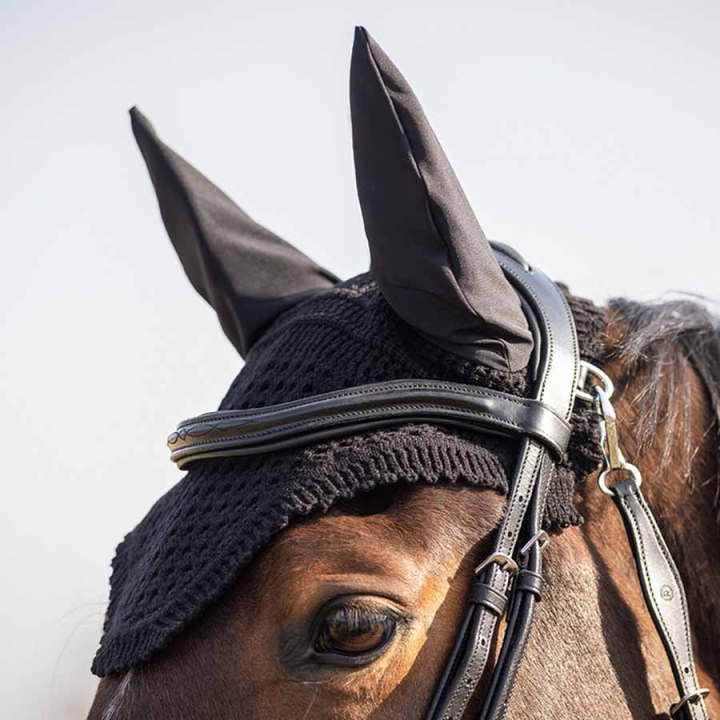 Nauszniki Salerno Czarne w grupie Sprzęt dla konia / Nauszniki przy Equinest (5535ZW3BA_r)