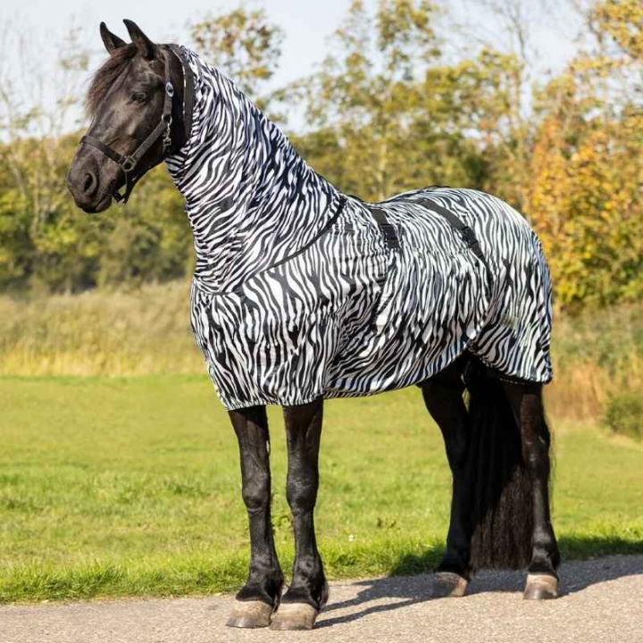 Derka egzemowa Big Neck Zebra Czarno/Biała w grupie Derki dla koni / Derki przeciw owadom i Derki egzemowe przy Equinest (6005ZE18BAWH_r)