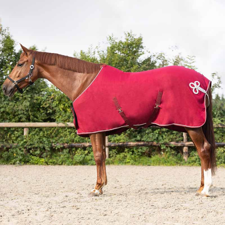 Derka polarowa Ornament Bordowo/Srebrna w grupie Derki dla koni / Derki polarowe i wełniane przy Equinest (6014BOZI145WN_r)