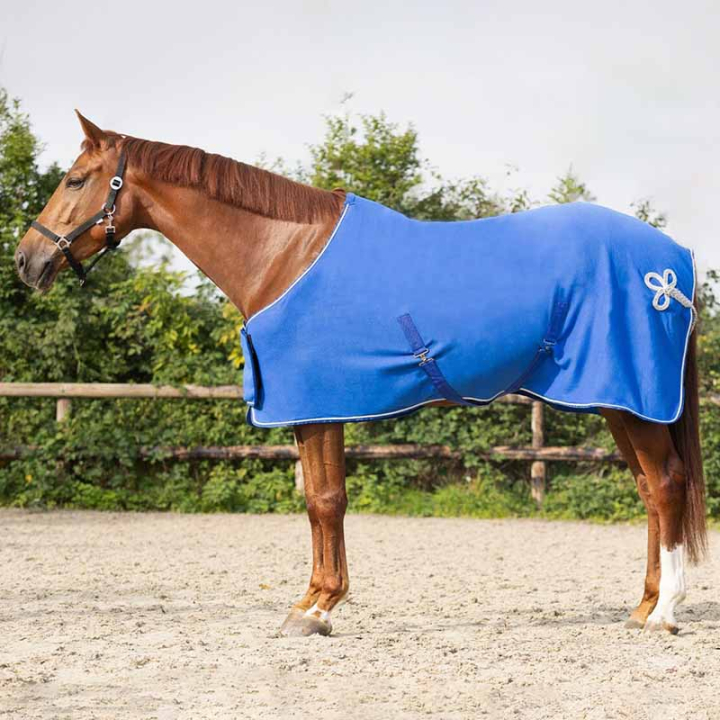 Derka polarowa Ornament Niebiesko/Srebrna w grupie Derki dla koni / Derki polarowe i wełniane przy Equinest (6014KBLZI145BL_r)