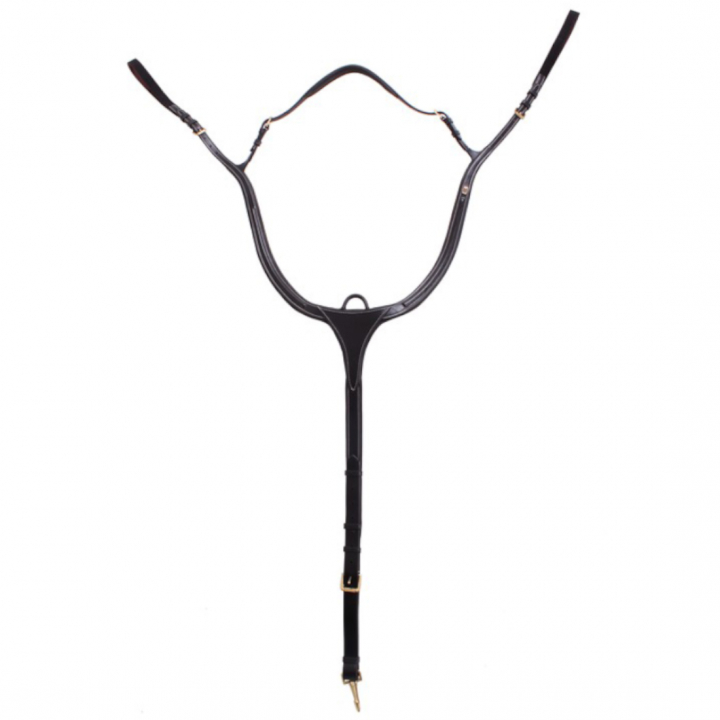 Napierśnik E-Logo Czarny/Mosiężne okucia w grupie Sprzęt dla konia / Wytoki i napierśniki / Napierśniki przy Equinest (610001000203BA)