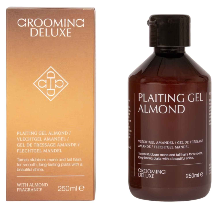 Plaiting Gel Almond 250ml w grupie Pielęgnacja i zdrowie / Pielęgnacja sierści / Akcesoria do pielęgnacji sierści przy Equinest (72150BE)