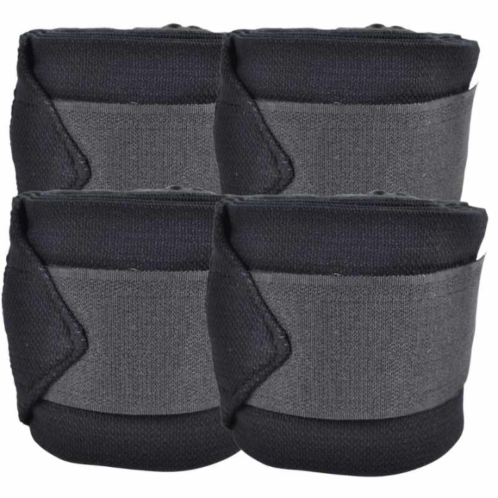 Owijki HS Fleece Elastic 4-pack Czarne w grupie Sprzęt dla konia / Ochrona nóg przy Equinest (811612BA)
