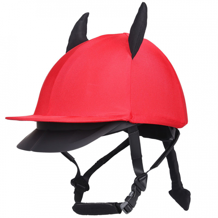 Pokrowiec na kask Halloween Devil Czerwono/Czarny w grupie Sprzęt dla jeźdźca / Kaski / Akcesoria i pielęgnacja kasków przy Equinest (8548DEVRE)