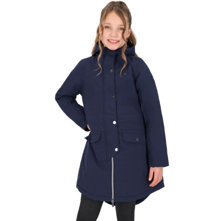 Kurtka Parka Dzieci/Junior Linde Waterproof Granatowa w grupie Odzież jeździecka / Płaszcze i kurtki / Płaszcze jeździeckie przy Equinest (8673NA140NA_r)