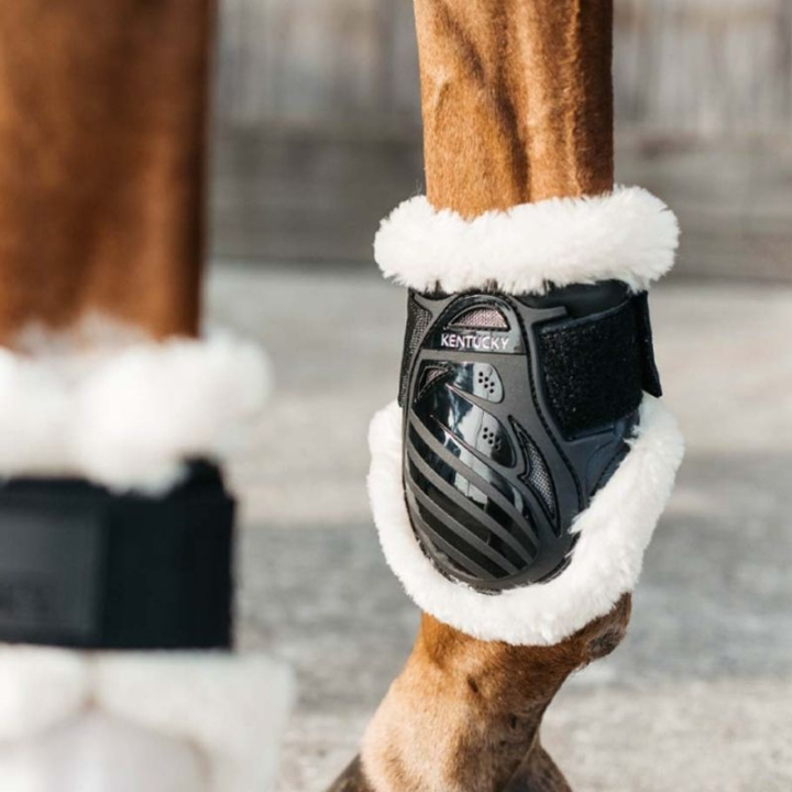 Ochraniacze skokowe tył Sheepskin Shield Czarne w grupie Sprzęt dla konia / Ochrona nóg / Ochraniacze skokowe tył przy Equinest (88205Sv_r)