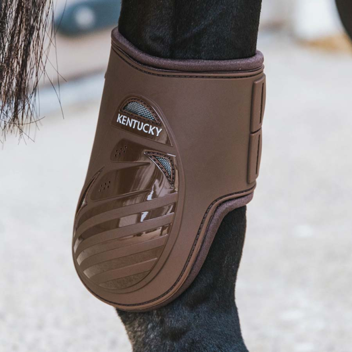 Ochraniacze skokowe tył Elastic Brązowe w grupie Sprzęt dla konia / Ochrona nóg / Ochraniacze skokowe tył przy Equinest (8820705MBR_r)