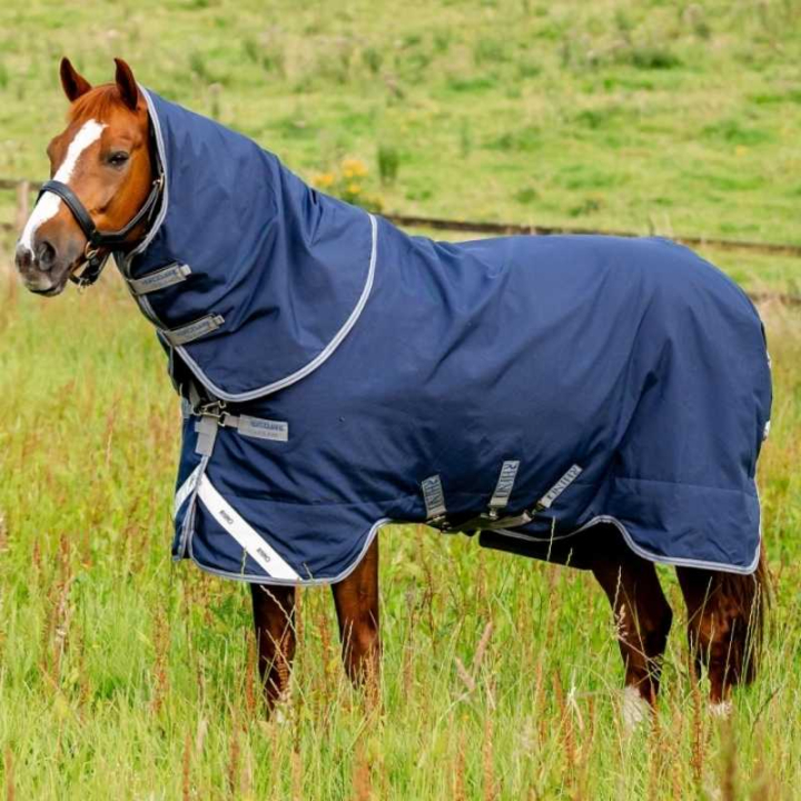 Derka przeciwdeszczowa Rhino Plus 1000D 0g Granatowo/Szara w grupie Derki dla koni / Derki padokowe / Derki przeciwdeszczowe przy Equinest (AABP81BJDNAGRBL_r)