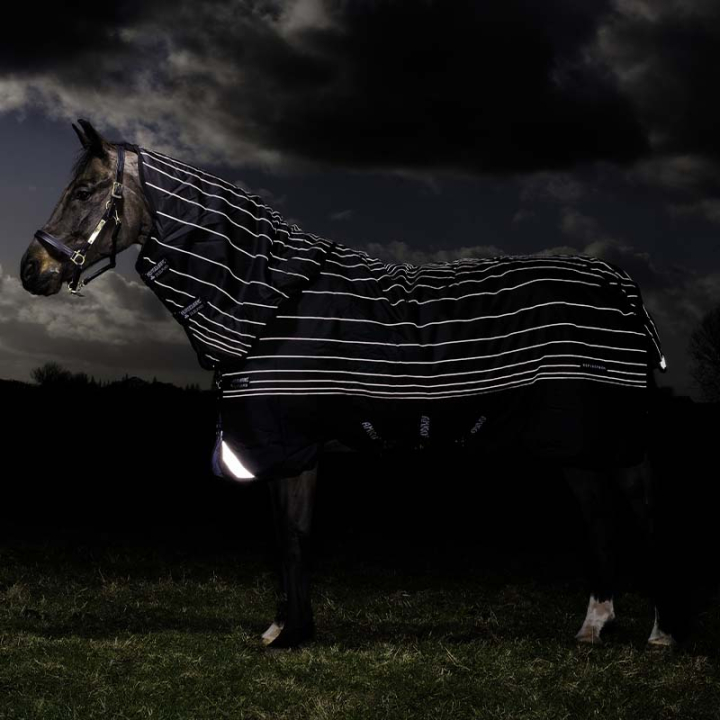 Derka padokowa Amigo FieldSafe Reflectech Plus 1200D 100g Czarna w grupie Derki dla koni / Derki padokowe / Derki przejściowe przy Equinest (AANPY2KRFBA_r)