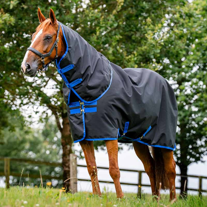 Derka przeciwdeszczowa Amigo Ripstop 900D Plus 0g Czarno/Niebieska w grupie Derki dla koni / Derki padokowe / Derki przeciwdeszczowe przy Equinest (AARPG0KDBABL_r)