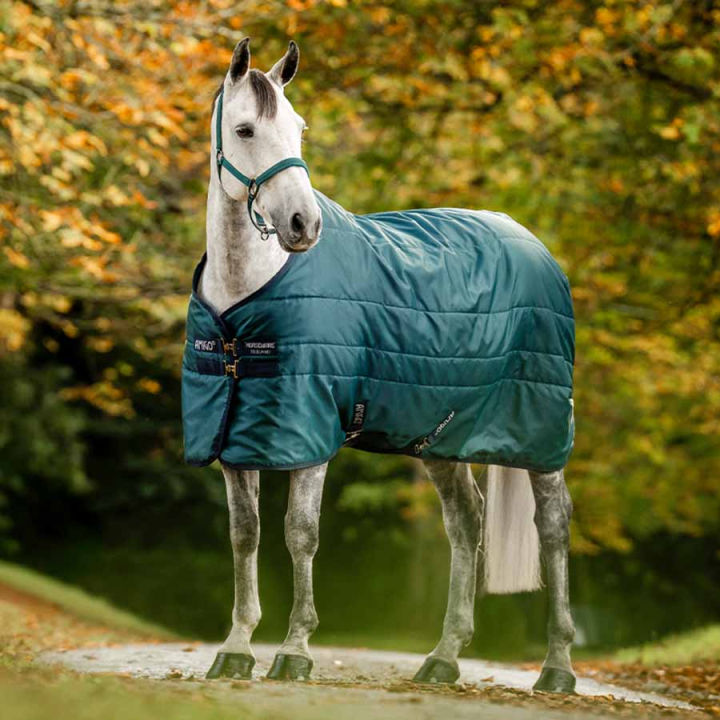 Derka stajenna Amigo Insulator Ripstop 210D 100g Zielono/Granatowo/Srebrna w grupie Derki dla koni / Derki stajenne przy Equinest (ABRDM1GBIGNMASI_r)