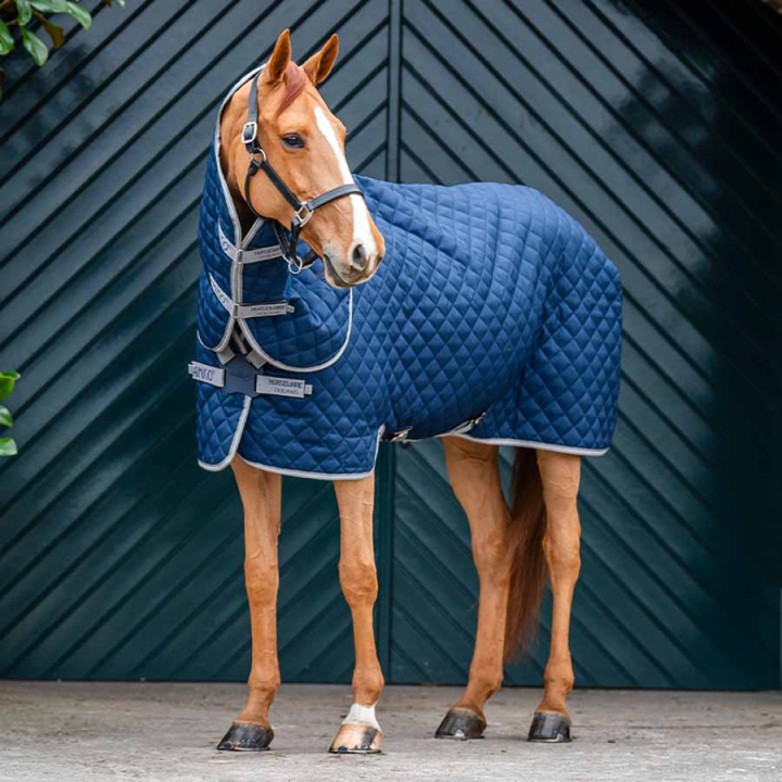 Derka stajenna Amigo Quilted 600D Plus 200g Granatowo/Szaro/Srebrna w grupie Derki dla koni / Derki stajenne przy Equinest (ABRDT2BJI_r)
