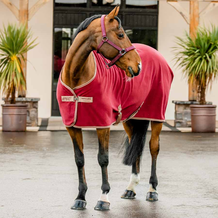 Derka polarowa Amigo Cooler Czerwono/Beżowa w grupie Derki dla koni / Derki polarowe i wełniane przy Equinest (ACRFB0RM0_r)