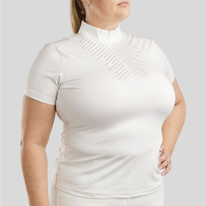 Top konkursowy Bling Curve Biały w grupie Odzież jeździecka / Bluzki i koszulki / Koszulki konkursowe przy Equinest (CCT23121XWH_r)