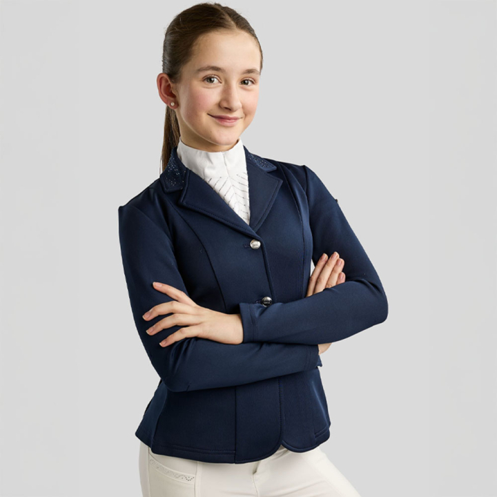 Frak konkursowy Dzieci/Junior Crystals Granatowy w grupie Odzież jeździecka / Fraki przy Equinest (COMB40777NA_r)
