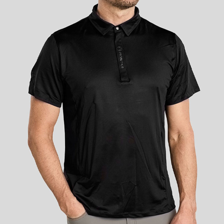 Koszulka Polo męska Clubwear Czarna w grupie Odzież jeździecka / Bluzki i koszulki / Koszulki polo przy Equinest (CW302414LBA_r)