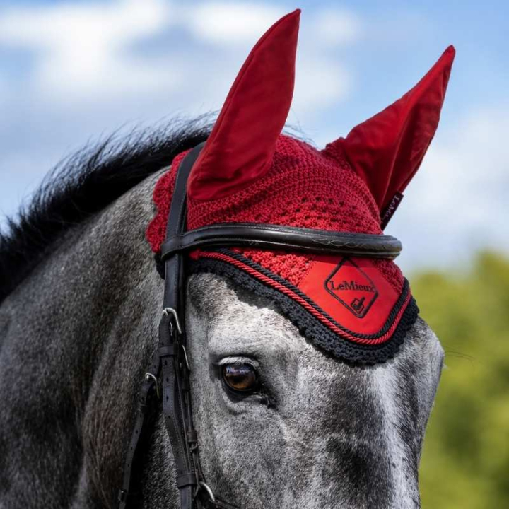 Nauszniki Classic Czerwono/Czarne w grupie Sprzęt dla konia / Nauszniki przy Equinest (IT00757004BARE_r)