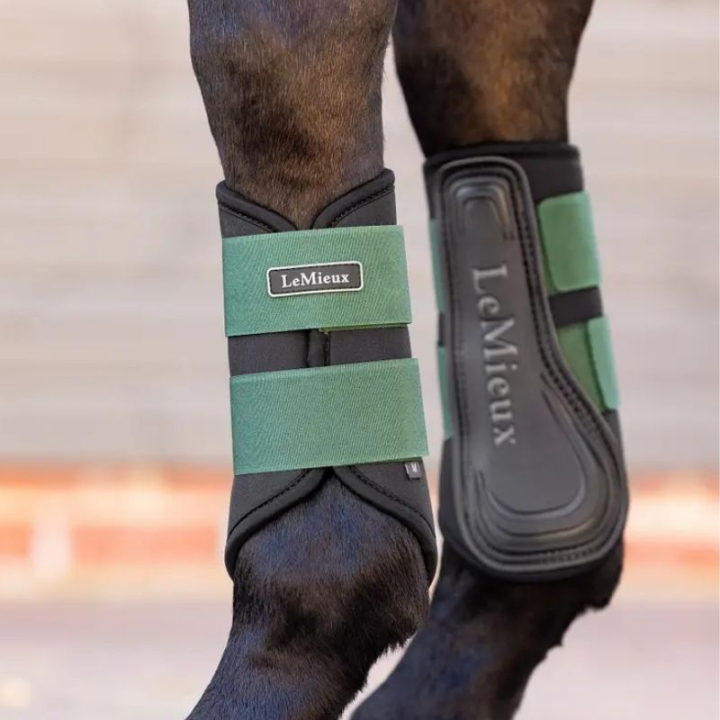 Ochraniacze treningowe Grafter Czarno/ZIelone w grupie Sprzęt dla konia / Ochrona nóg / Ochraniacze ujeżdżeniowe i treningowe przy Equinest (IT04919003BAOGN_r)