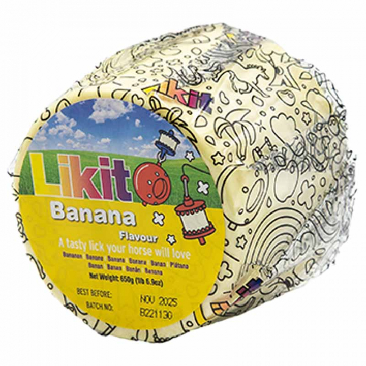 Lizawka Banana Refill 650g w grupie Suplementy / Suplementy dla koni / Lizawki przy Equinest (LIKB2BA-650)