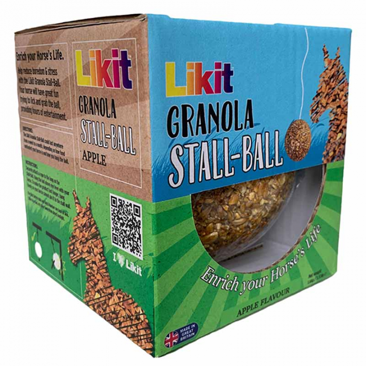 Piłka zbożowa Granola Apple 1,6kg w grupie Suplementy / Suplementy dla koni / Lizawki przy Equinest (LIKGRANBALLAP-1600)