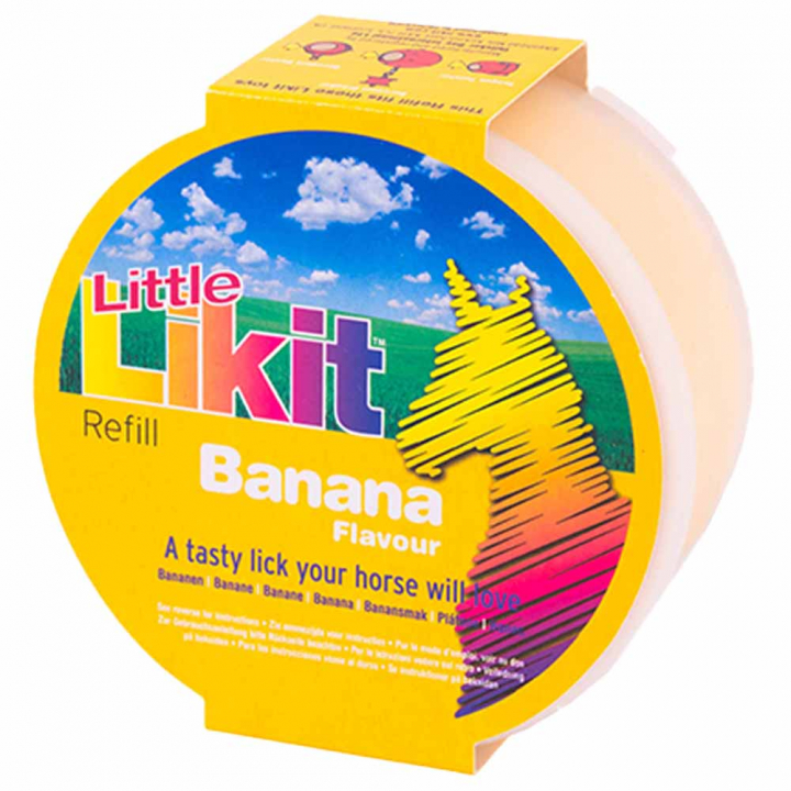 Lizawka Little Banana Refill bez otworów 250g w grupie Suplementy / Suplementy dla koni / Lizawki przy Equinest (LIKLLBAEU-250)