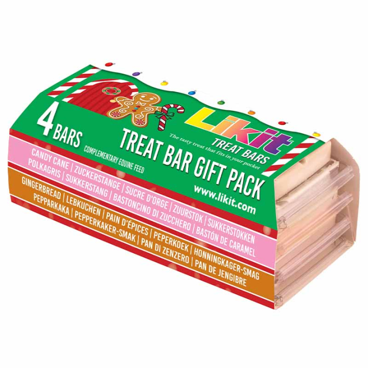 Przysmaki dla koni Treat Bars Gift Pack 4-pack 360g w grupie Pielęgnacja i zdrowie / Smakołyki dla koni przy Equinest (LIKTBXMAS-360)