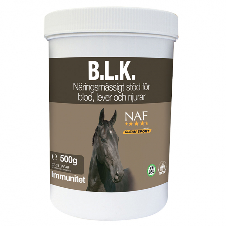 BLK BLK wsparcie żywieniowe - proszek 500 g w grupie Suplementy / Suplementy dla koni / Wsparcie odporności przy Equinest (NAF10805)