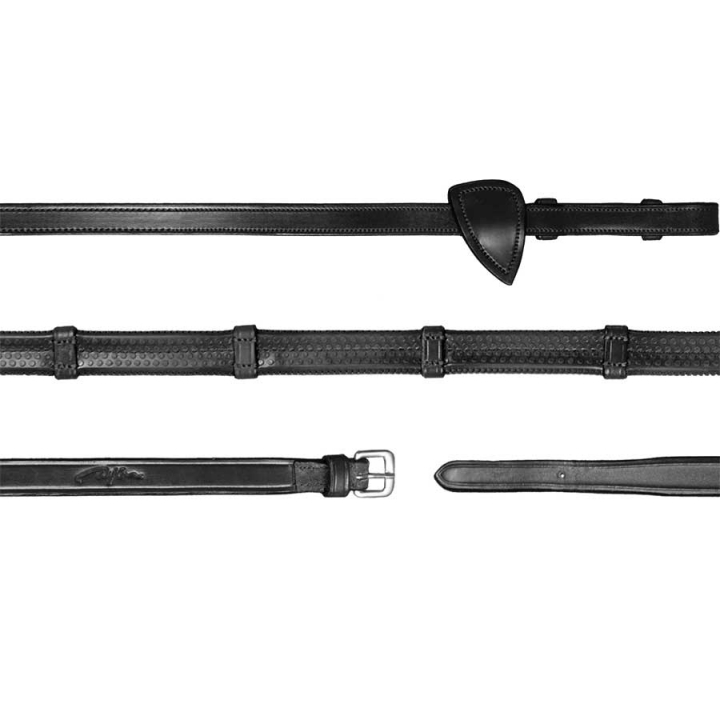 Wodze gumowe ze stoperami 13mm NE Czarne Cob w grupie Sprzęt dla konia / Wodze / Wodze gumowe przy Equinest (NE05CSv_r)