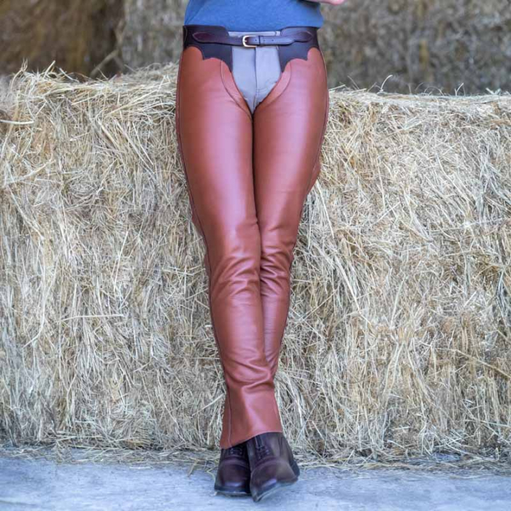 Długie czapsy Leather Cognac w grupie Obuwie i czapsy / Czapsy przy Equinest (RI12ACOLCO_r)
