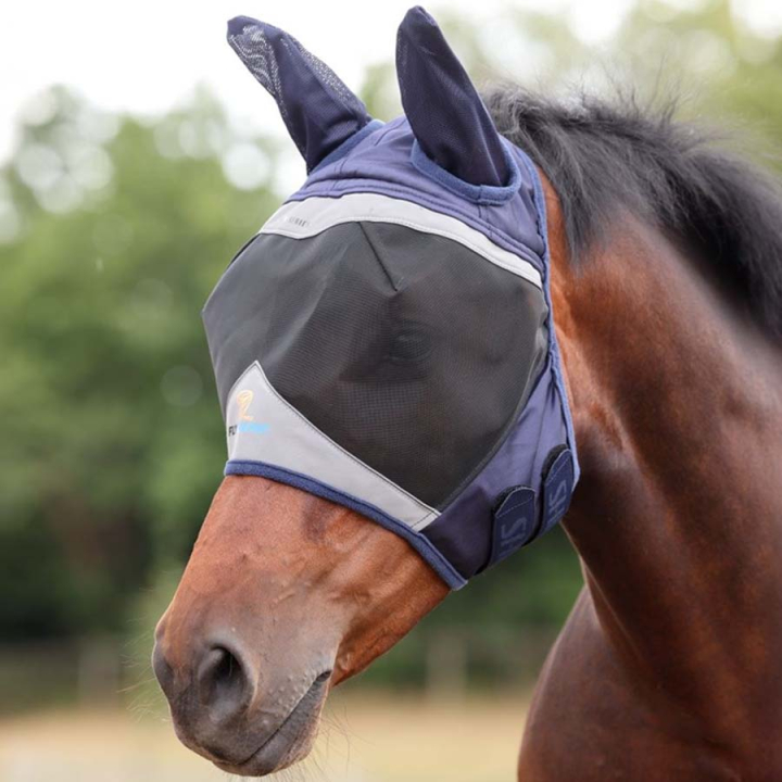 Maska przeciw owadom Fine Mesh with Ears Granatowa w grupie Ochrona przed owadami / Maski i moskitiery przy Equinest (SH666217NA_r)
