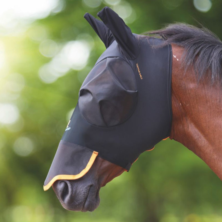 Maska przeciw owadom Stretch z uszami i nosem Czarna w grupie Ochrona przed owadami / Maski i moskitiery przy Equinest (SH66810BA_r)
