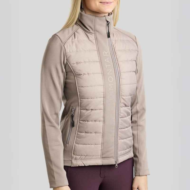 Kurtka hybrydowa Emma Softshell Pearl Grey w grupie Odzież jeździecka / Płaszcze i kurtki / Kurtki jeździeckie przy Equinest (SL212431LRGRE_r)