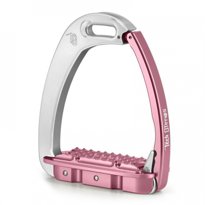 Strzemiona Venice Young EVO Srebrne/Różowe w grupie Sprzęt dla konia / Strzemiona przy Equinest (TSVYESIRS)