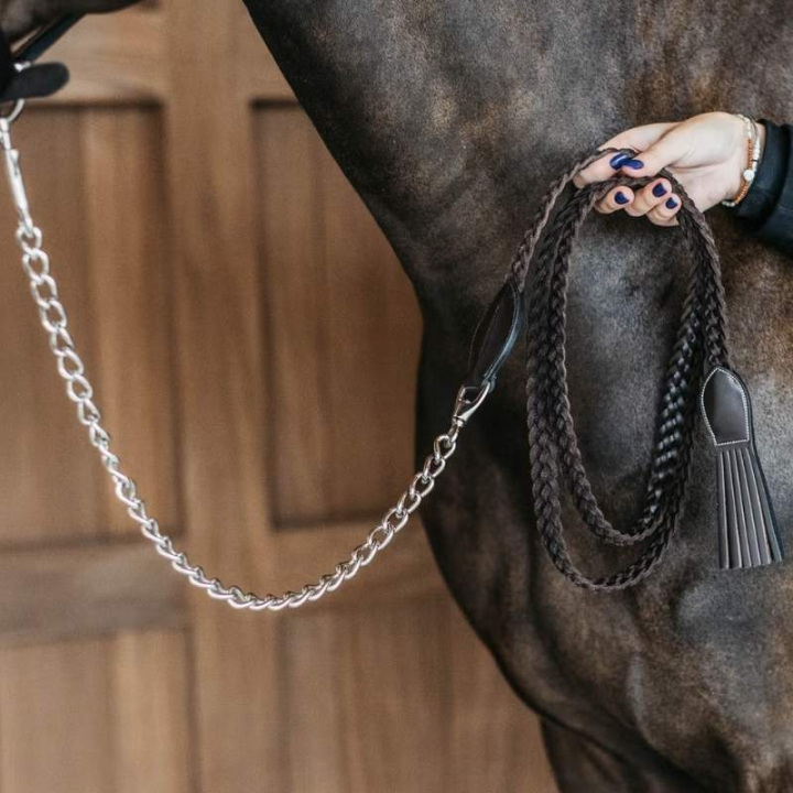 Uwiąz z łańcuszkiem Plaited Working Collection Brązowy w grupie Sprzęt dla konia / Uwiązy / Uwiązy z łańcuszkiem przy Equinest (WO10FBRBR)