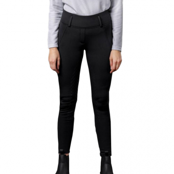 Zimowe legginsy jeździeckie Selena z pełnym lejem Czarne