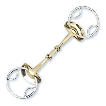 Golden Wings Podwójnie łamane wędzidło 4-w-1