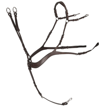 Napierśnik Anatomiczny z Martingale Czekoladowy/Srebrny