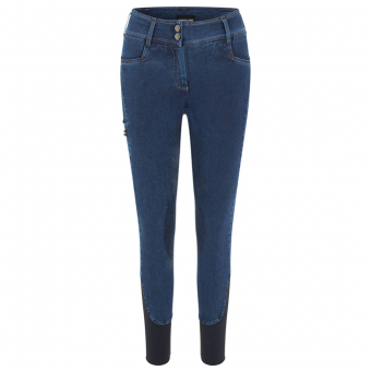 Bryczesy KLKayce Denim Knee Grip Ciemny Denim