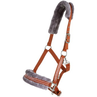 Kantar z Futerkiem Pomarańczowy/Szary