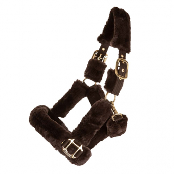 Kurtka z kocykiem z polaru brązowa/brązowa