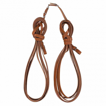 Długie liny do ujeżdżania jasnobrązowe