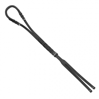 Płat do prowadzenia z szelkami czarny